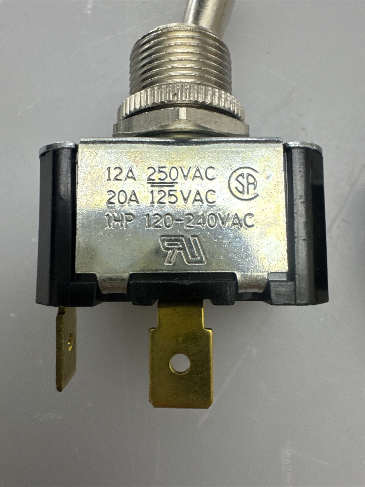 Lot of 3 ON-OFF Toggle switch SPST Carling 12A/20A-120V/20V 1HP