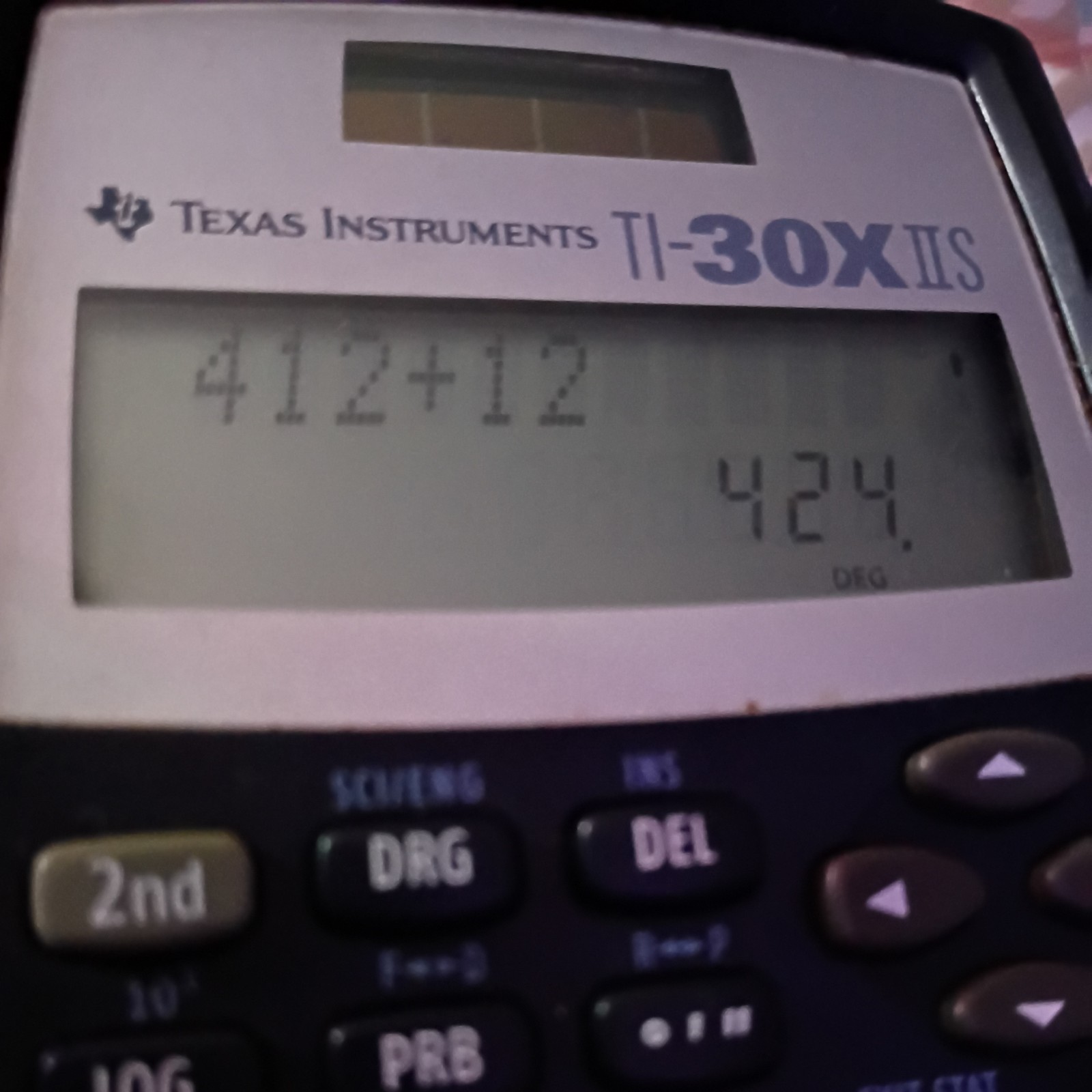 TI-30X IIS Solar Calculators Dark Blue Solar Calculator with case
