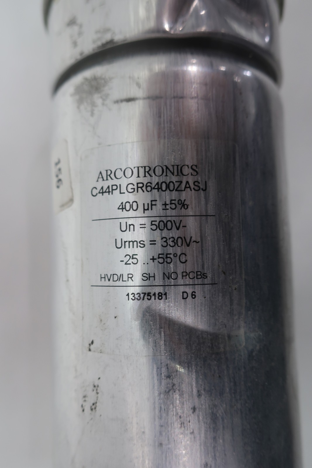Arcotronics C44PLGR6400ZASJ Film Capacitor 400uf 500v-ac