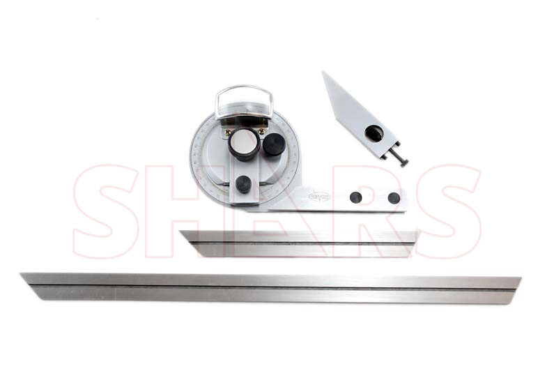 360 UNIVERSAL BEVEL DIAL PROTRACTOR 6″ 12″ BLADES SATIN #
