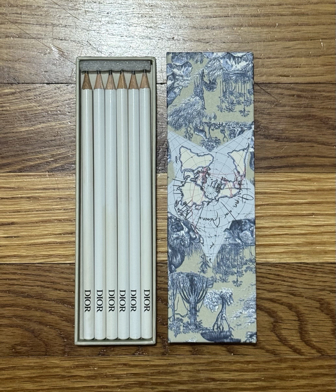 DIOR Around The World Exclusive Office Gift Set w Journal Notebook & Pencils Set