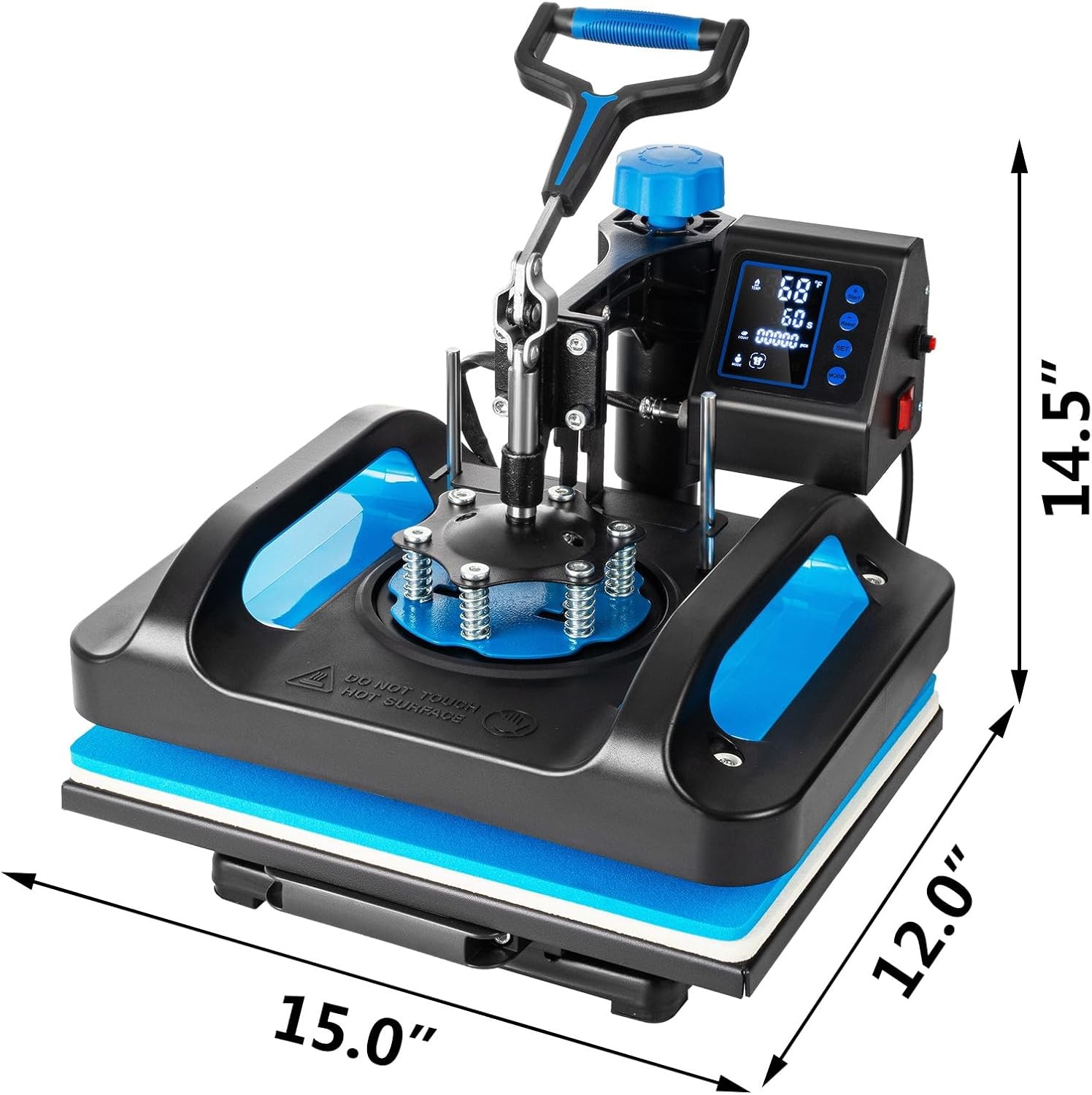 5 in 1 Heat Press Machine 15″x12″ Swing Away Digital Transfer T-Shirt Mug Hat