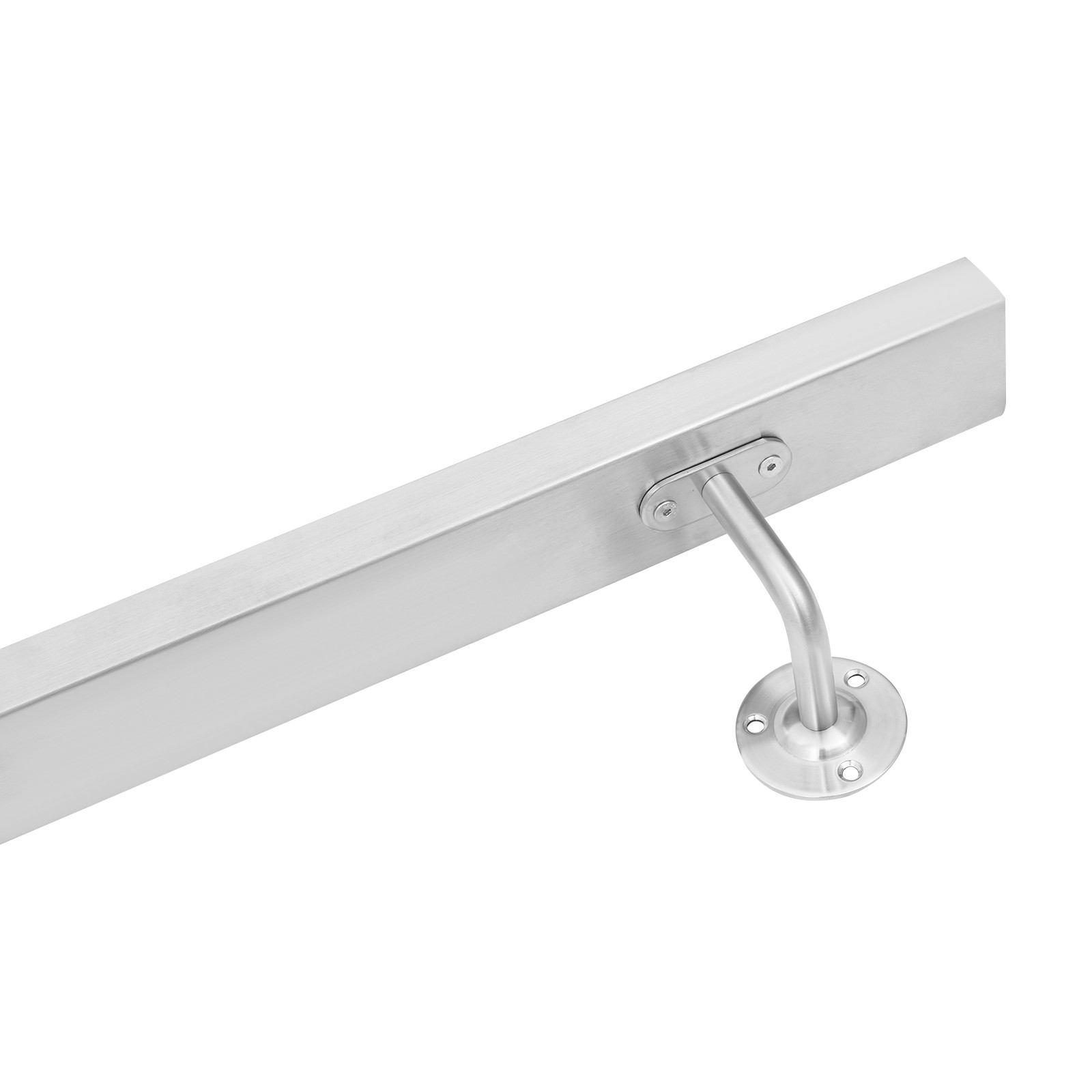 3.05M Stainless Stair Rail 101×9.8cm – Baking Paint Rectangle, Wall Mount