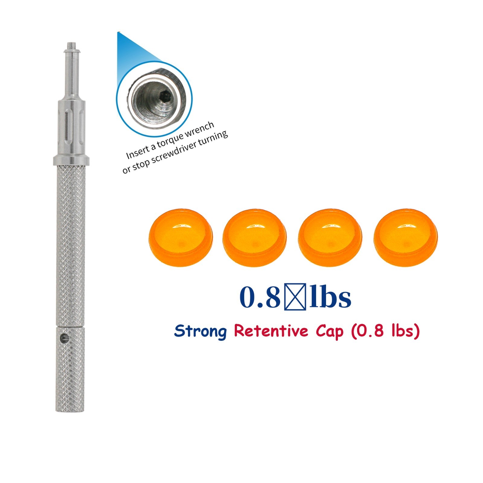 US Overdenture Retention Male Processing Cap For Locator Abutment System Inserts