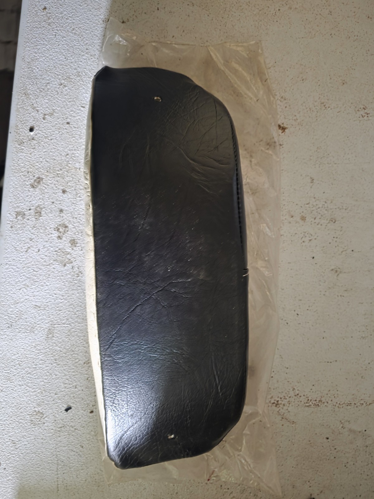Curved Black And White Tractor Seat Backrest 17″ Wide Marked 33B
