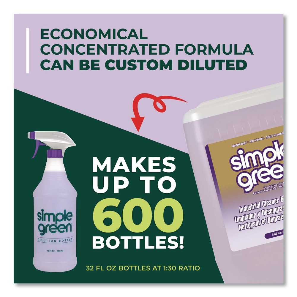 Simple Green 1600005 5 gal Industrial Cleaner and Degreaser – Lavender Scent New