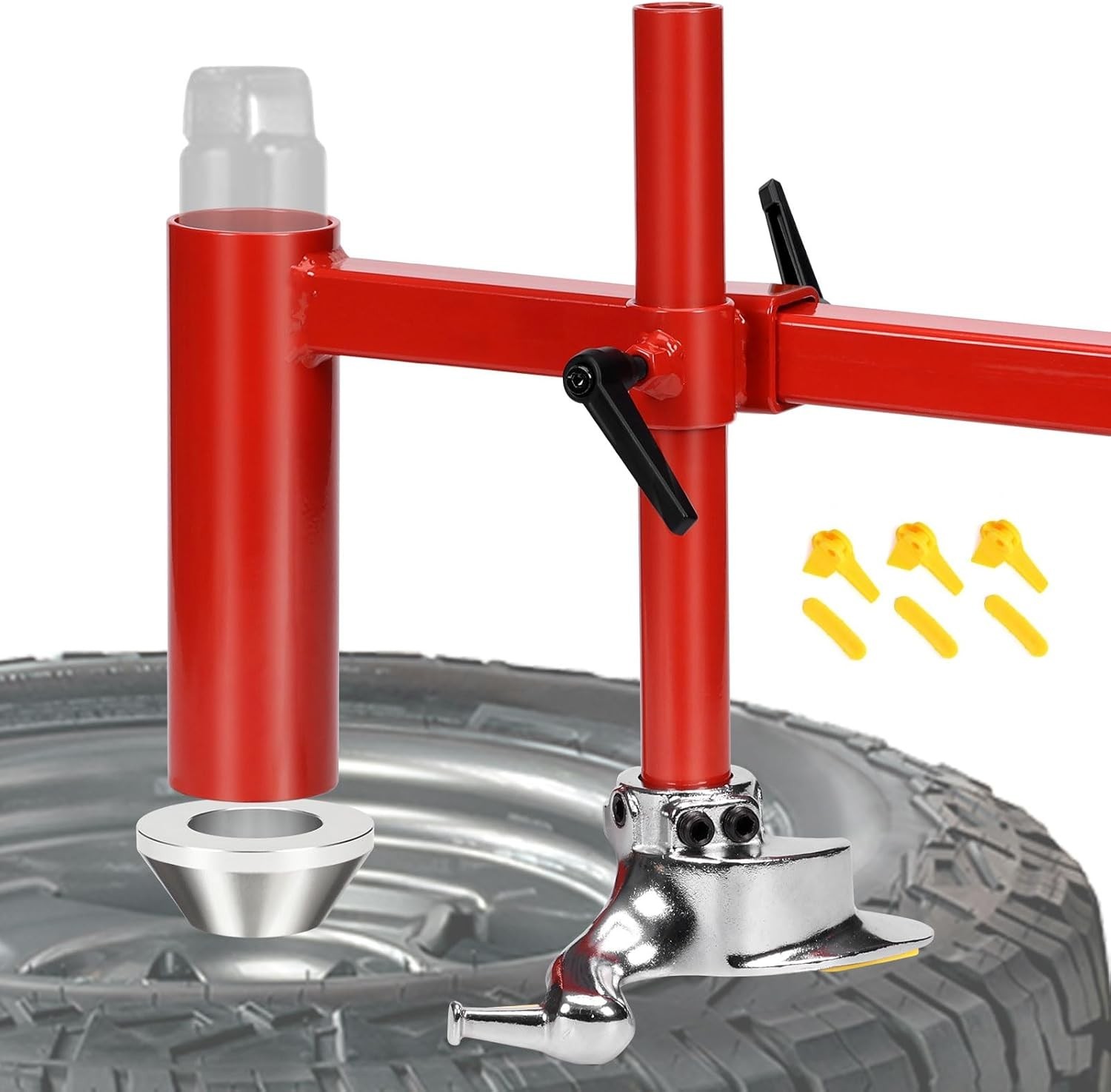 Upgraded Manual Tire Changer Duck Head Kit with Centering Cone, Cast Steel Du…