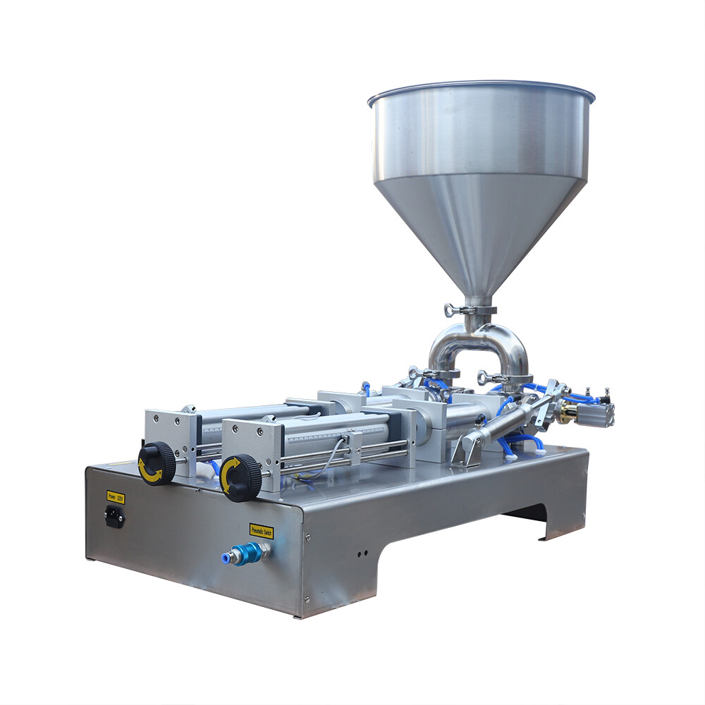 Double Head Pneumatic Paste & Liquid Filling Machine 50-500ml 110V