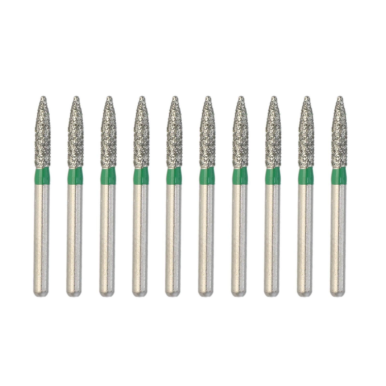 10pcs/pk Dental Diamond Burs FG Flame Ogival End 878K/018C FO-22C Coarse Grit
