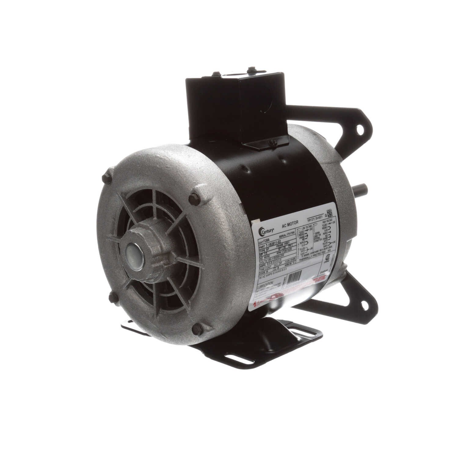 Century F266 Electric Motor 1/3 HP 1800 Rpm 1PH 100-115/200-230 Volt 56Y Frame