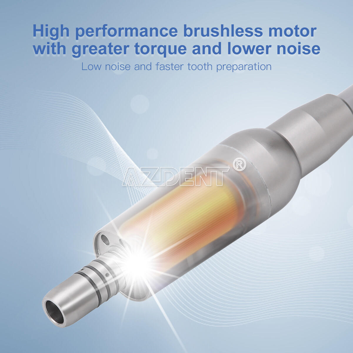 AZDENT Dental Electric Brushless LED Micro Motor/1:5 Increasing Handpiece NEW