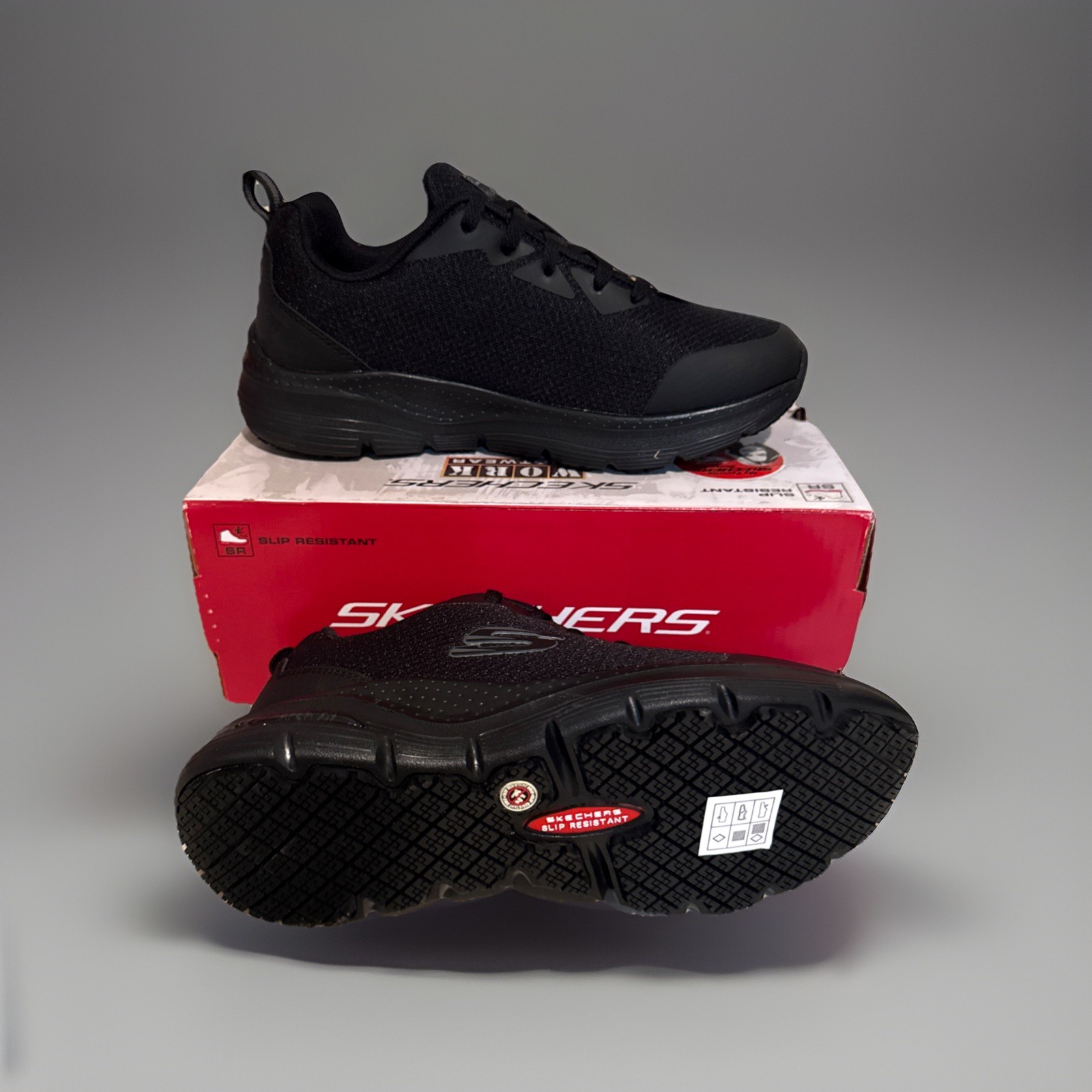 Skechers Women’s Size 5.5 Arch Fit Slip Resistant Work Shoes