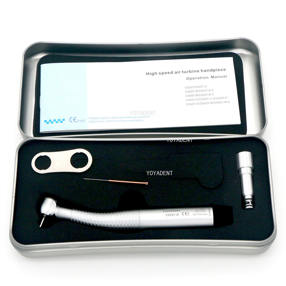 COXO Dental Turbine Fiber Optic High Speed Handpiece LED Coupler 6 Pin Fit KAVO
