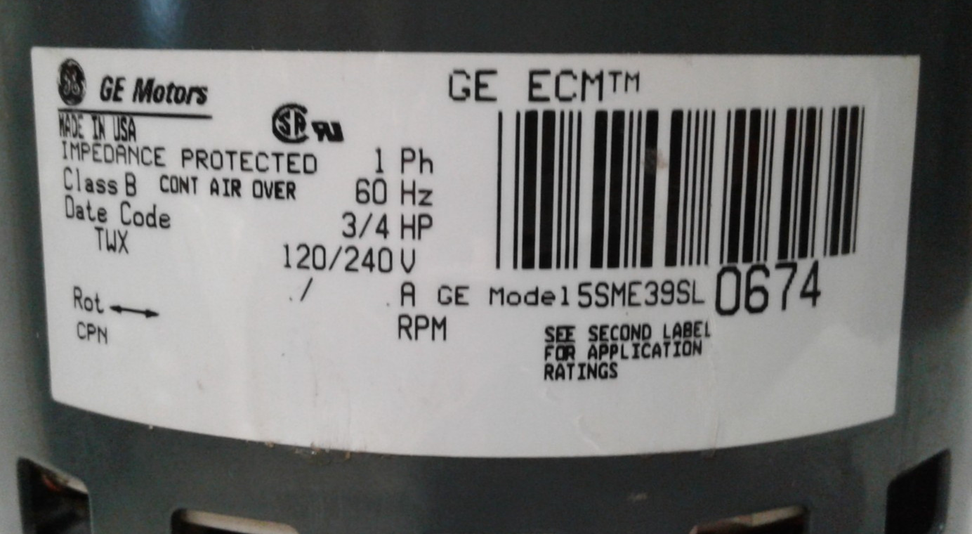 D341314P58 MOT11512 5SME39SL0674 A340315P01 Variable Speed Blower Motor Trane