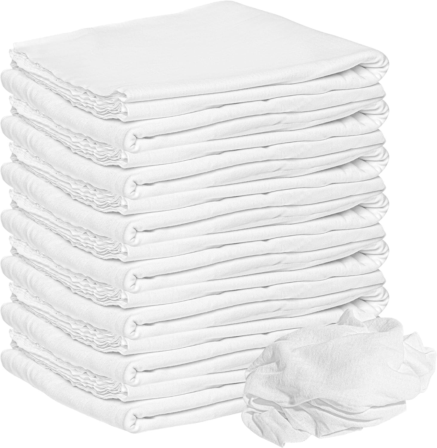 New Lint Free Rags 100% Cotton Cleaning Rags, Soft Cloth Tshirt Material for …