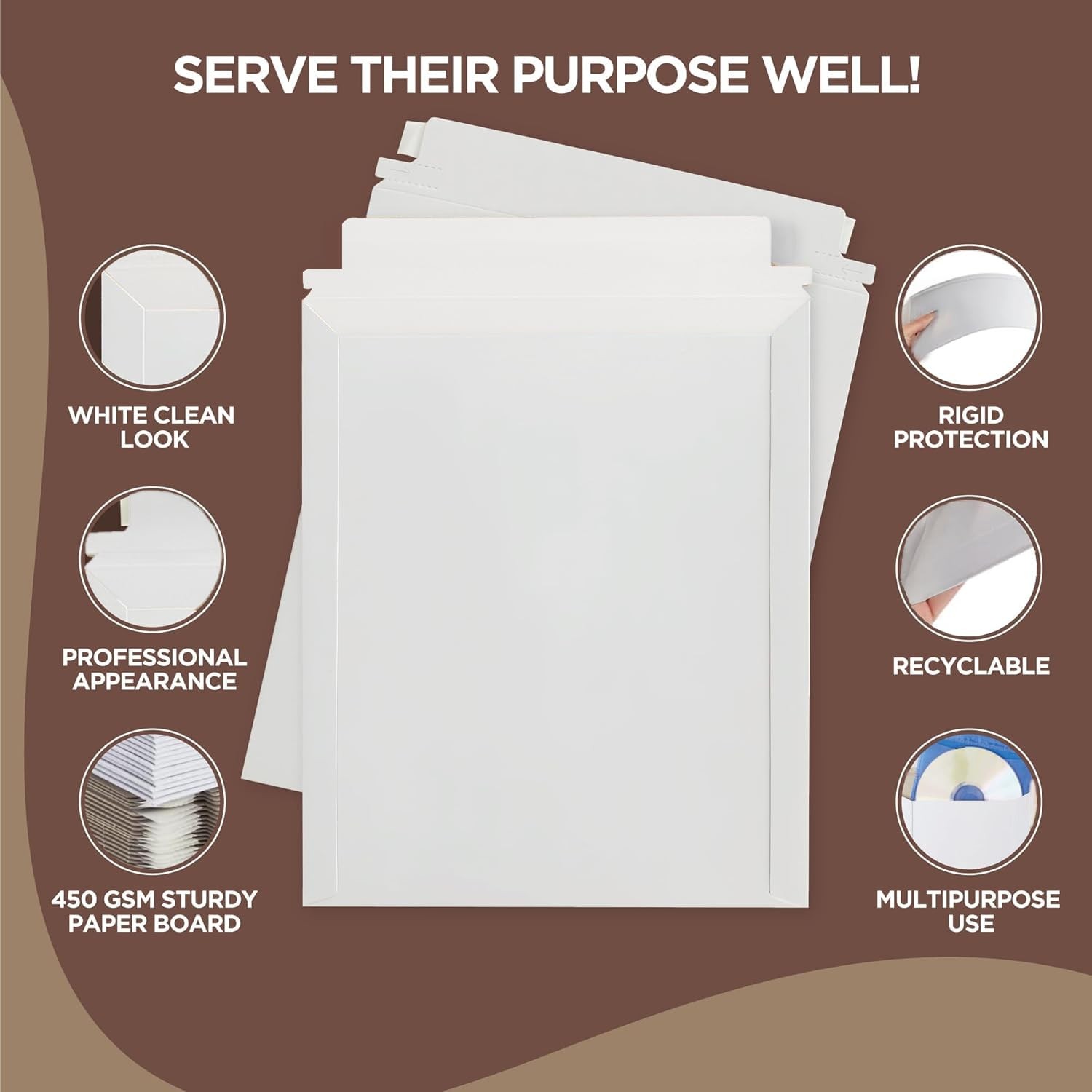 50 Pack 12.75×15 Inches Rigid Mailers – Self 12.75×15″-pack of 50, 12.75X15