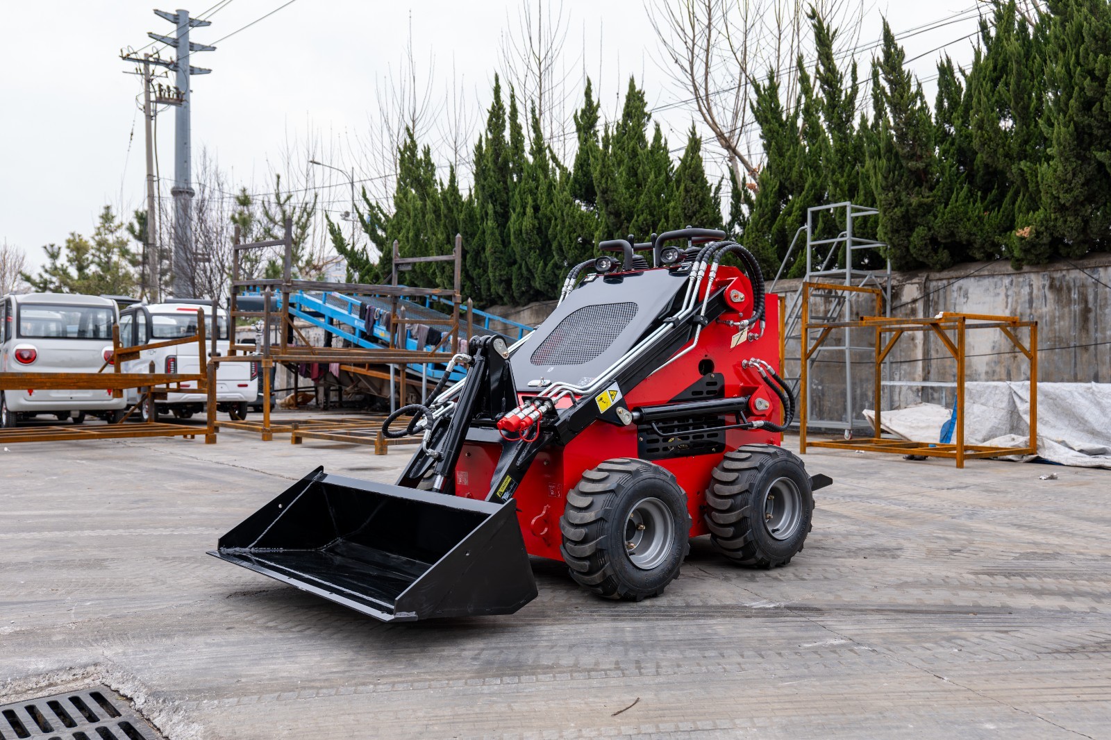 Free Ship MS380 MINI Skid Steer Loaders 23HP Wheeled Skid Steer EPA Gas Engine