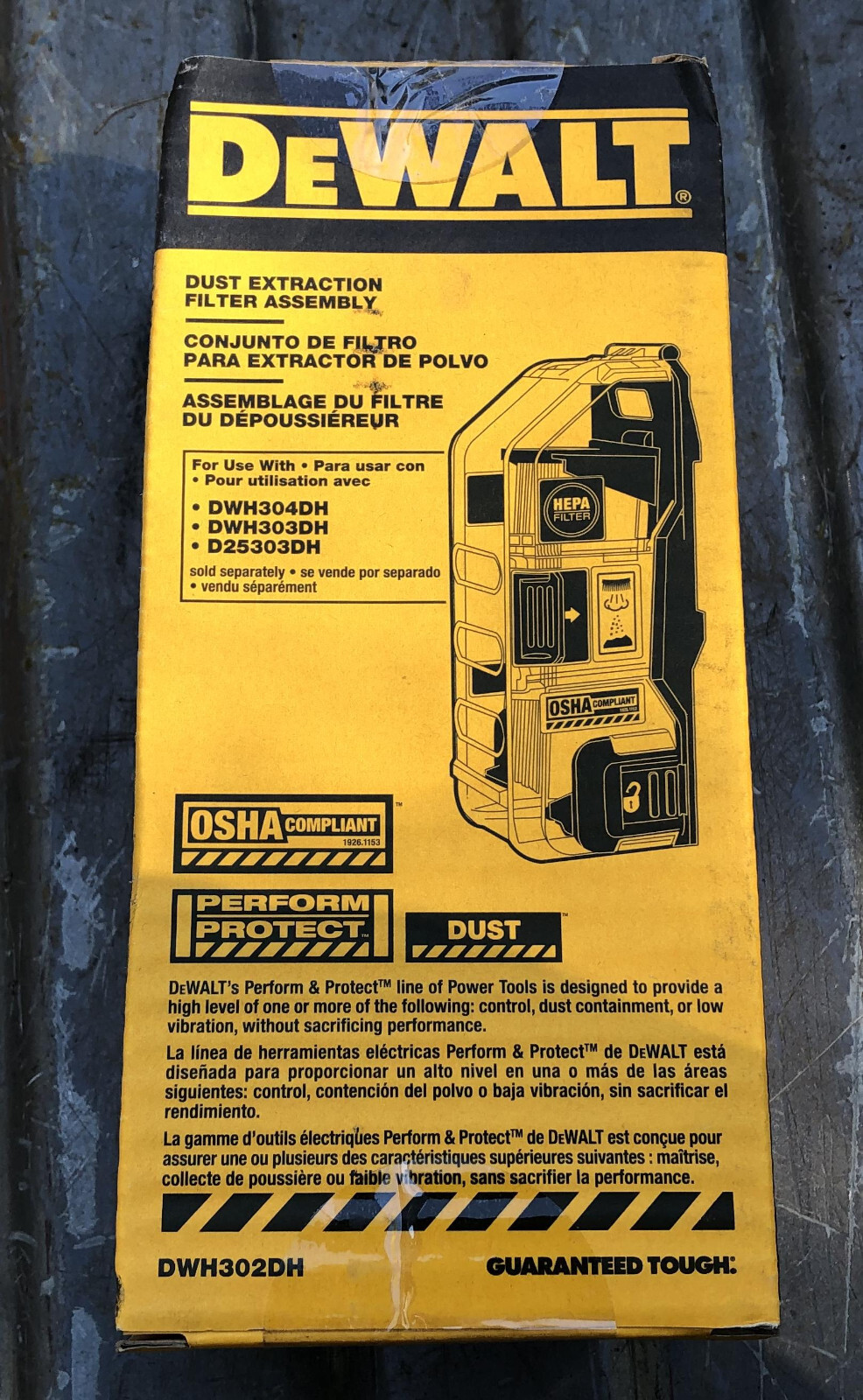 DeWalt Heavy-Duty OSHA Compliant Dust Box Assembly DWH302DH