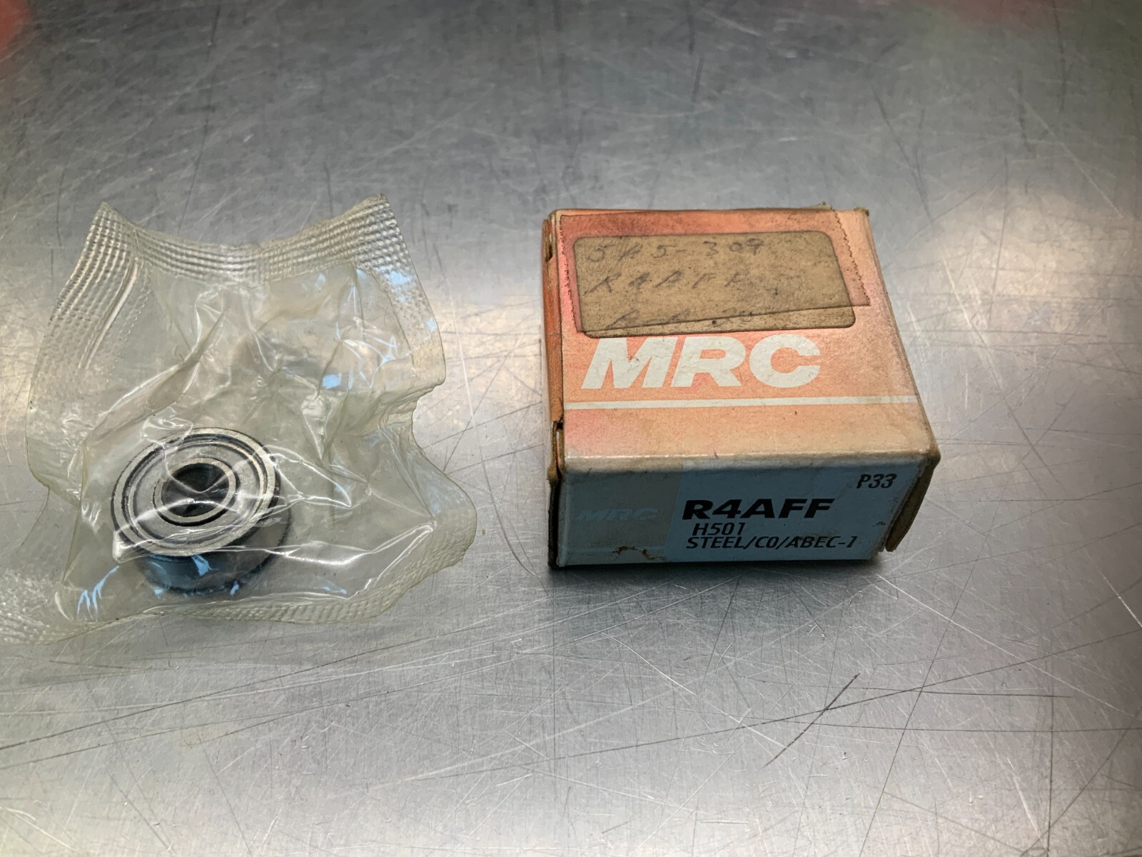 MRC R4AFF Deep Groove Ball Bearing – Straight Bore, 0.2500 in ID, 0.7500 in OD