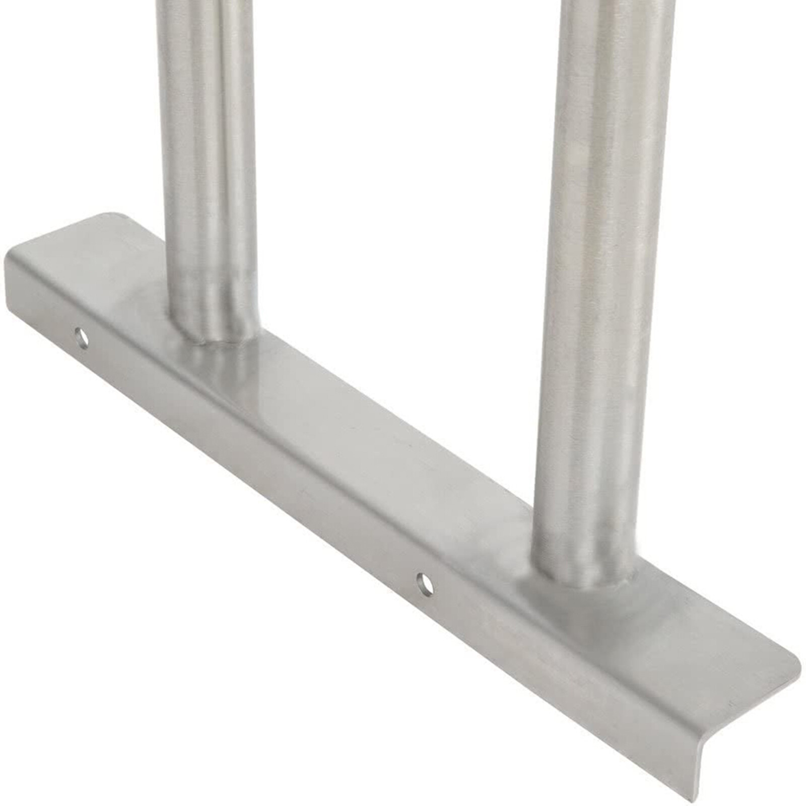 18″ x 48″ Stainless Steel Open Base Table With 12″ Wide Double Tier Overshelf