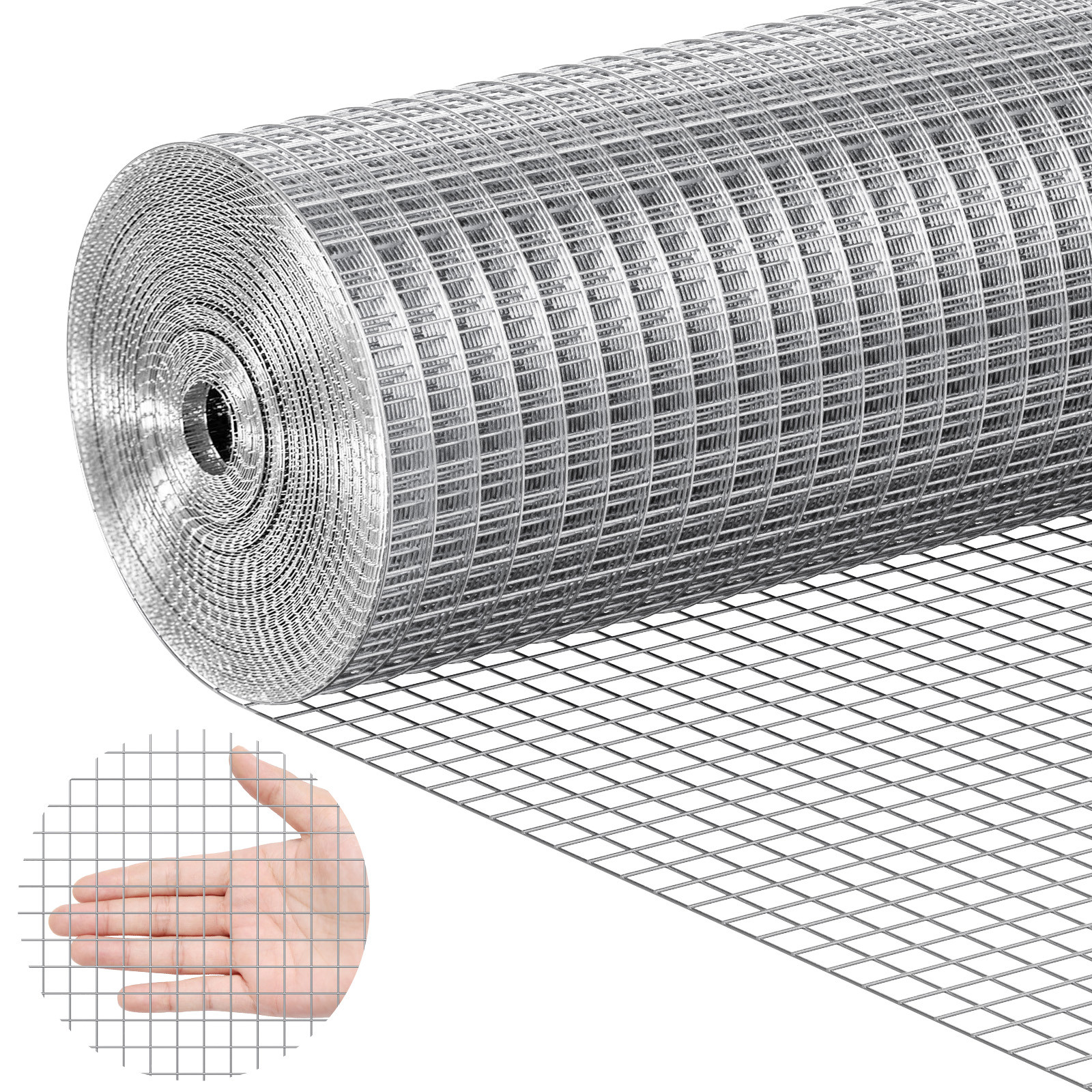 VEVOR Hardware Cloth 1/2″ 24in x 25ft 19 Ga Wire Mesh Roll Chicken Wire Fencing