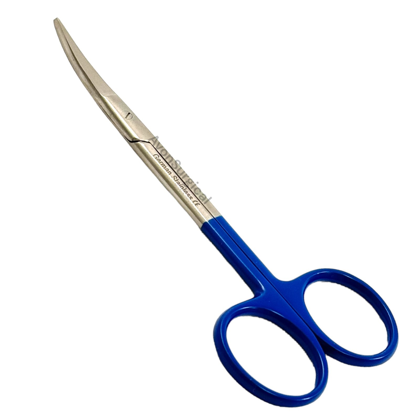 NEW GERMAN 5 IRIS SCISSORS 4.5″CURVED SUPERCUT DENTAL SURGICAL INSTRUMENT-BLUE