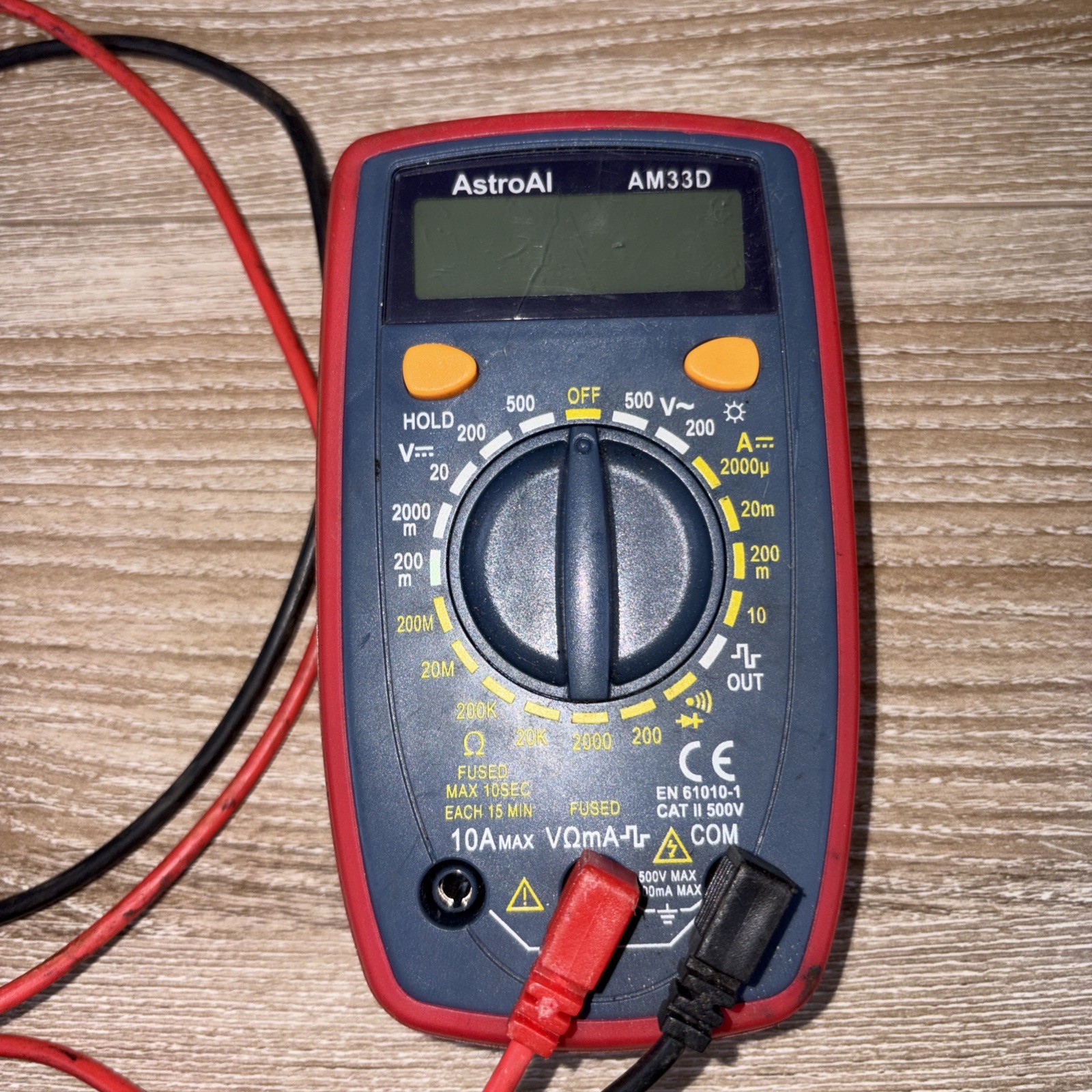 Astro AI AM33D 2000 Counts Digital Multimeter Tester AstroAI No Battery