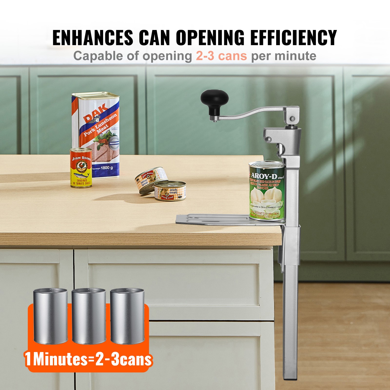 Uimoso Commercial Tabletop Manual Can Opener, 11.8 in for Restaurant Use