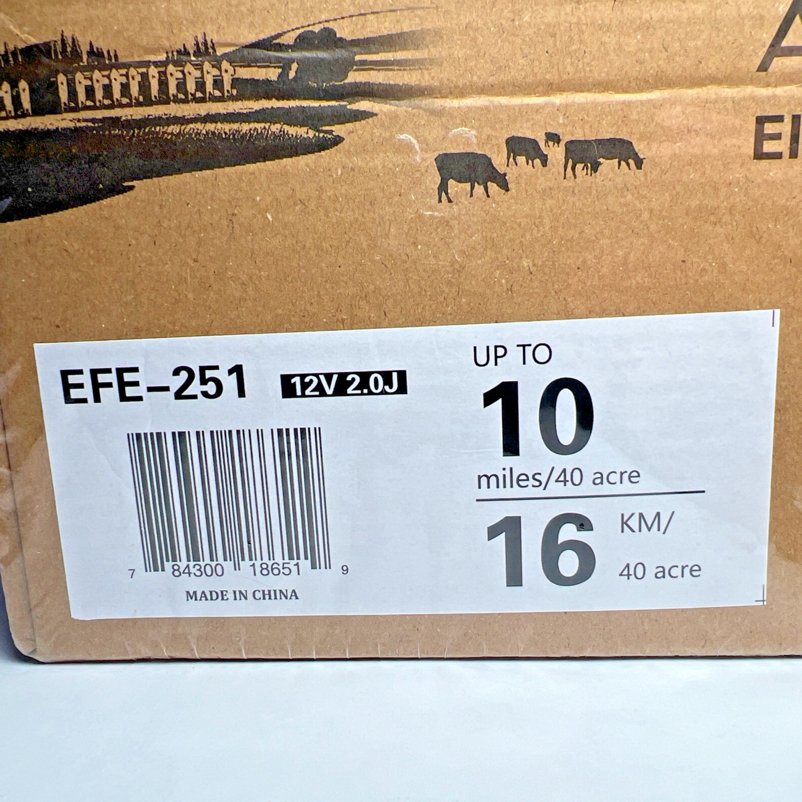 AgriOtter Electric Fence Energizer 40 Acre 10 miles 2 in 1 Powered by Battery/AC