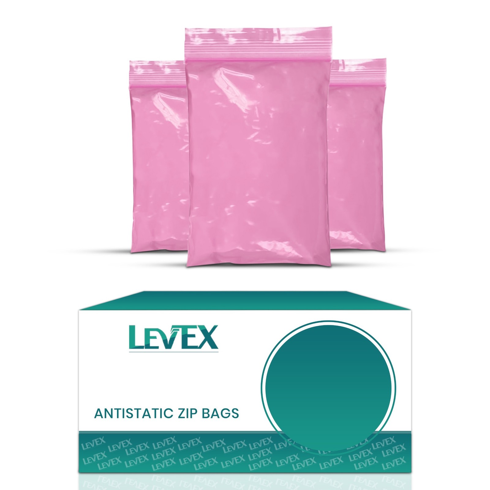 4″ x 6″ Anti Static Pink 4-Mil Zip Seal HEAVY-DUTY Reclosable Top Lock Bags