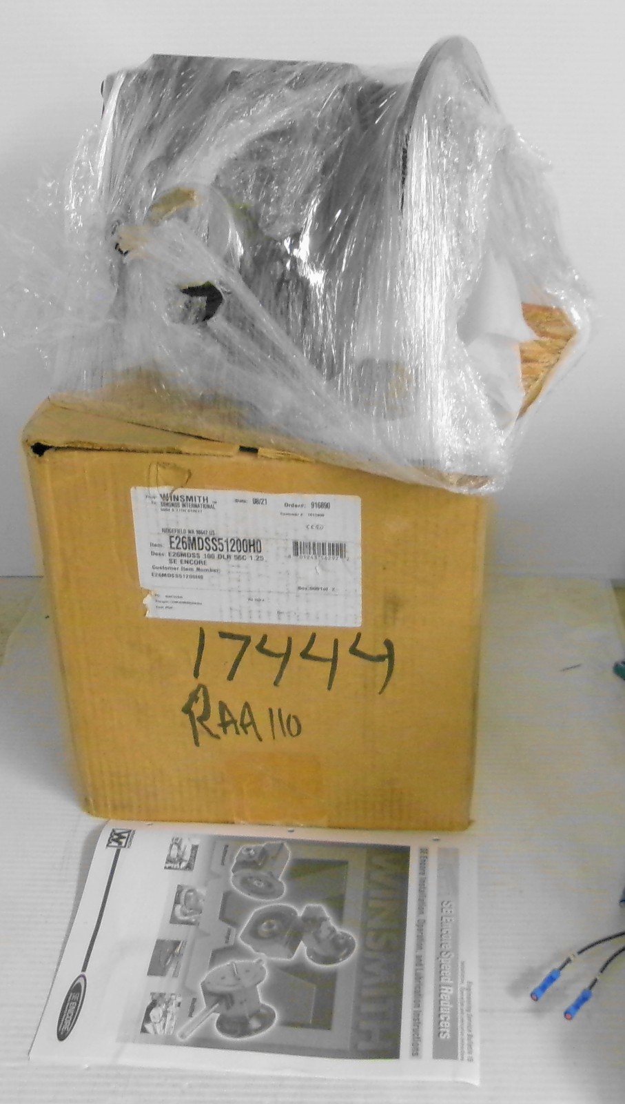 Winsmith E26MDSS51200H0 Gear Box Reducer Ratio100.00 InHP .340 Torque 767.0
