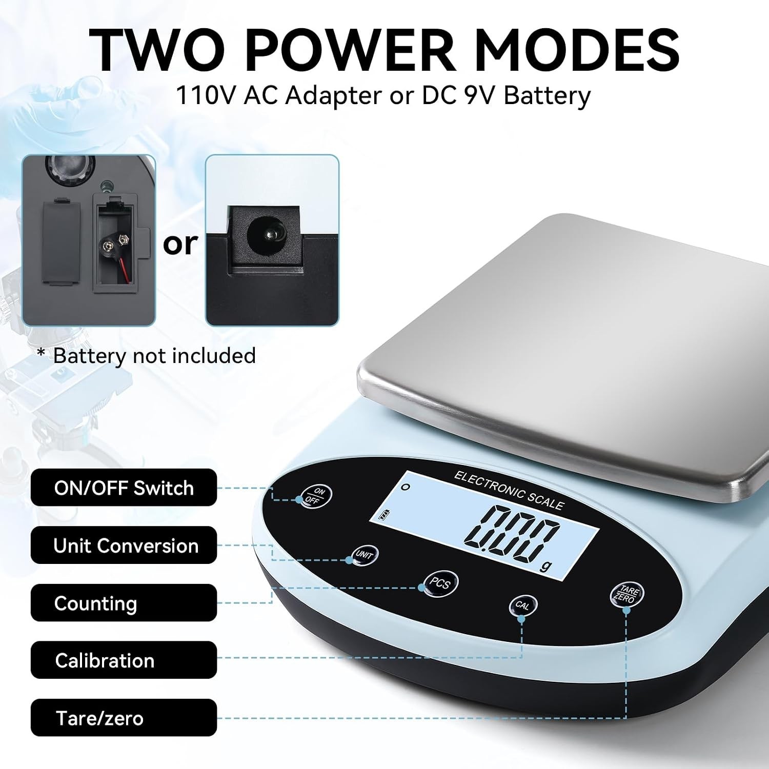 Analytical Balance 5000g x 0.01g Digital Gram Scale 0.01g Accuracy Precision Lab