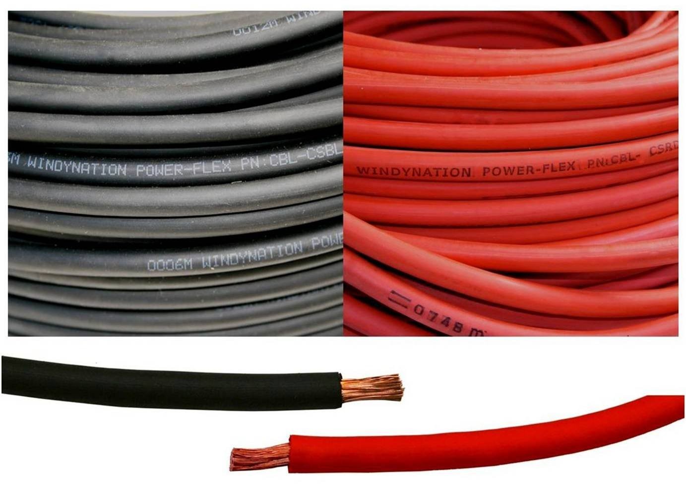 8 AWG 2x10ft Pure Copper Flexible Battery Cable for Car RV Solar