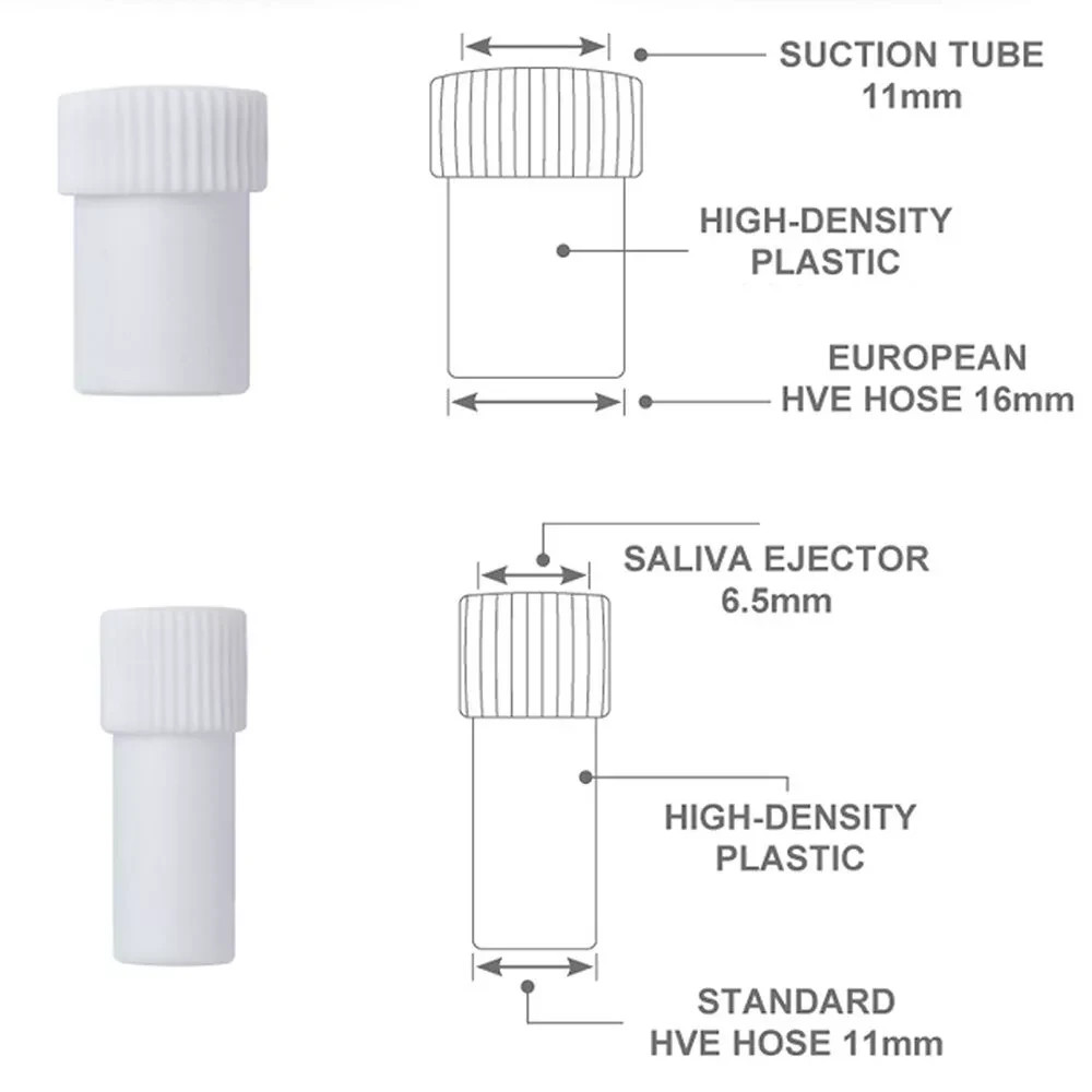 Dental Suction Tube Convertor Saliva Ejector Strong HVE Weak SE Hose Adaptor