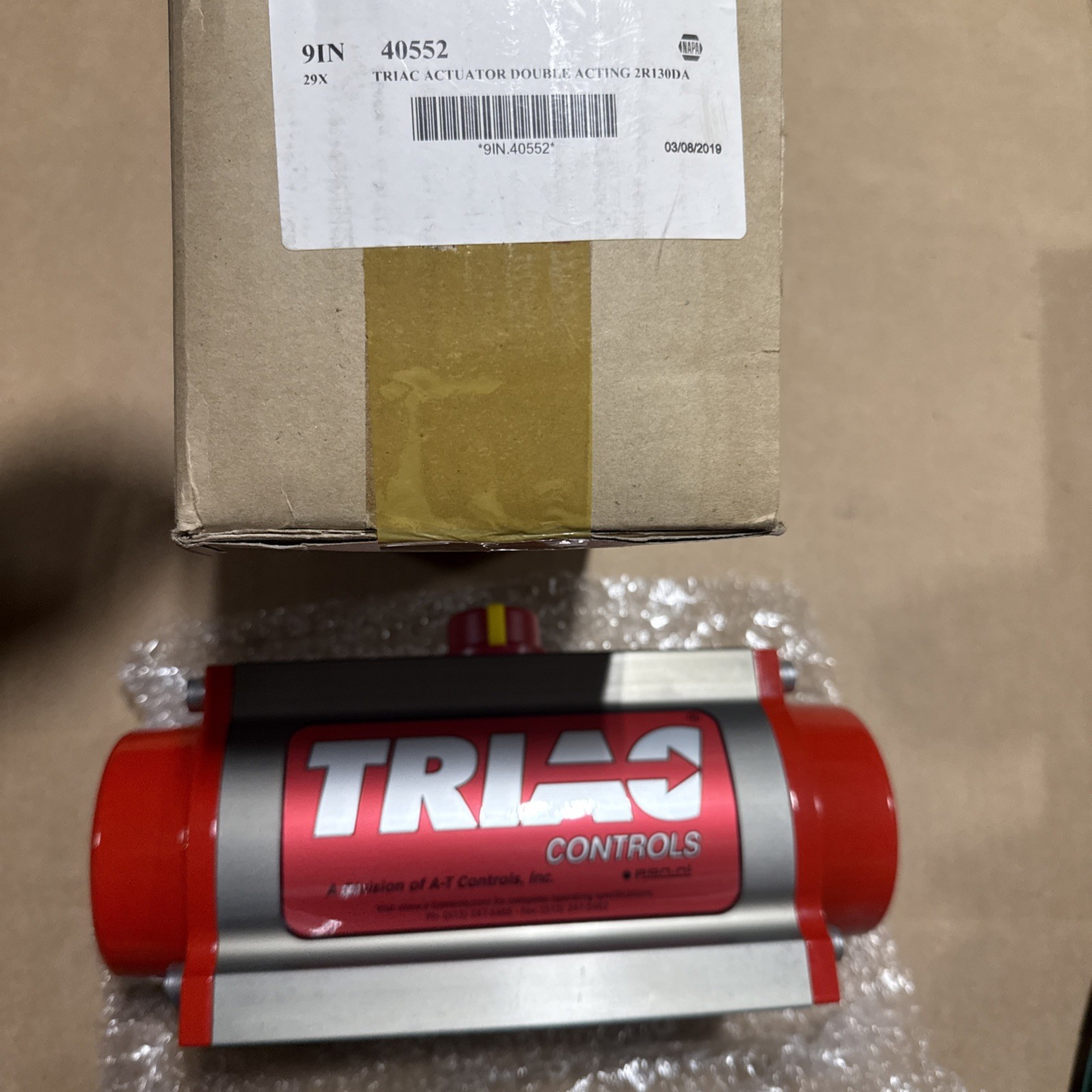 TRIAC CONTROLS 2R130DA DOUBLE ACTING RACK & PINION ACTUATOR {NEW}
