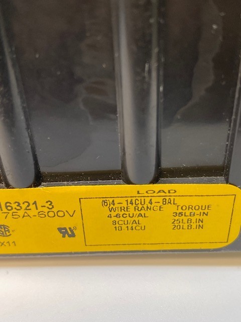 Bussmann Power Distribution Block 16321-3 175A-600V
