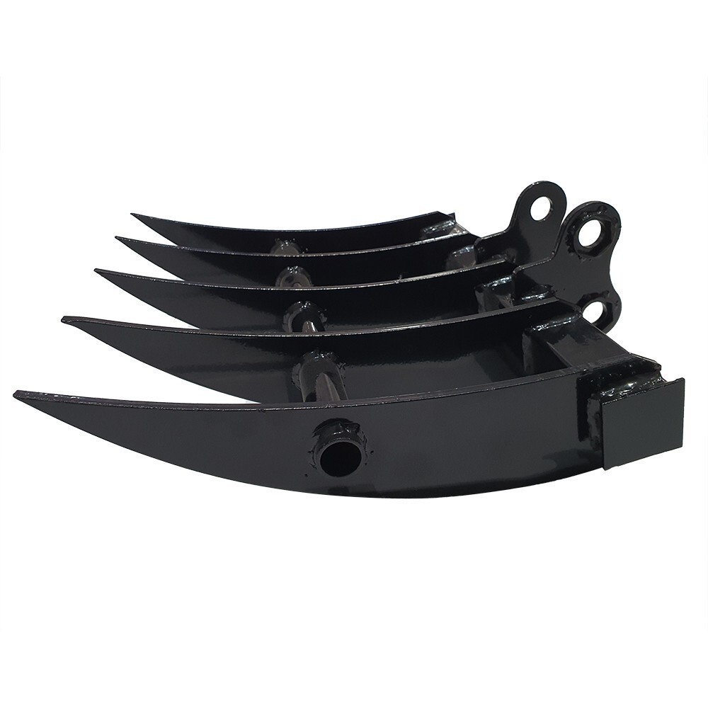 Agrotk 20in Excavator Rake 5 Teeth Attachment Fit for 0.8-1.8 Mini Diggers Black