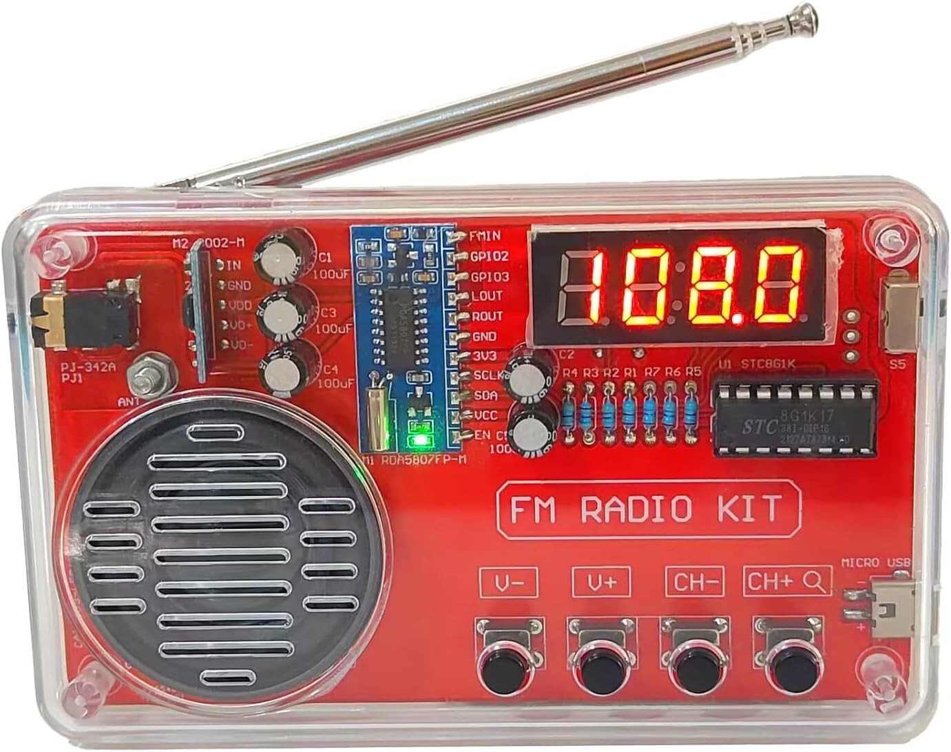 150Hz-20KHz DIY FM Radio Electronic Kit Adjustable Frequency Soldering Project