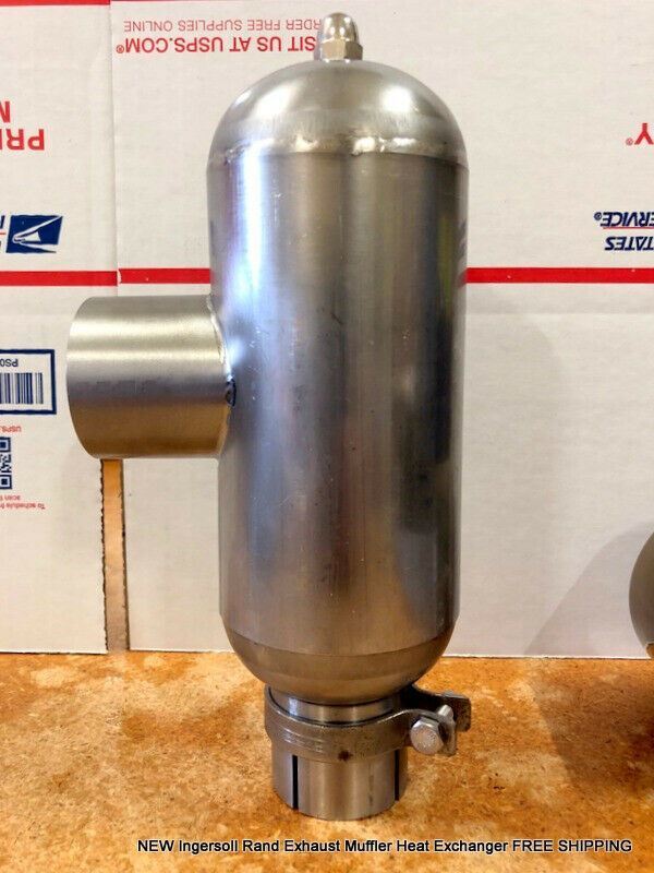 NEW Ingersoll Rand Exhaust Muffler Heat Exchanger 9 1/2″ Tall FREE SHIPPING