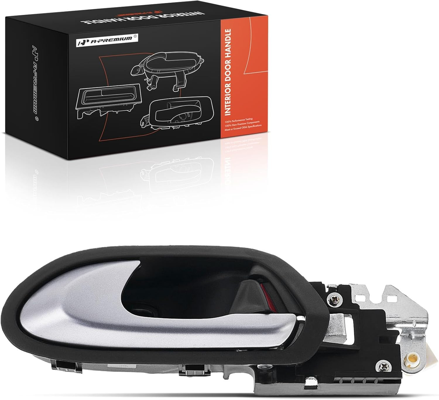 Front Left Interior Door Handle Honda Civic 06-09 Driver Side Black Silver Lever