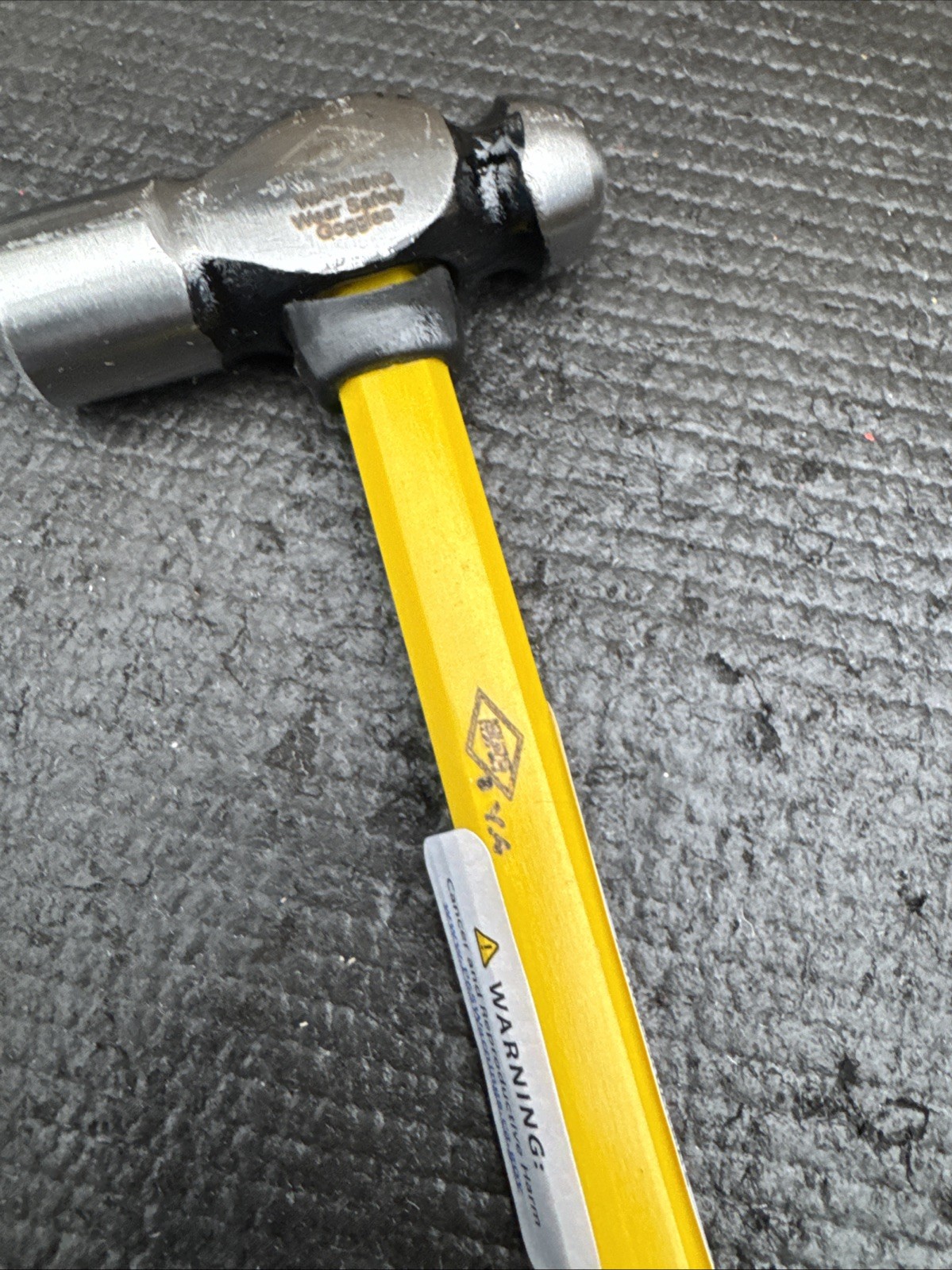 Rare Nupla Tools USA M-4 M4 4 Ounce Ball Peen Hammer Fiberglass Nos