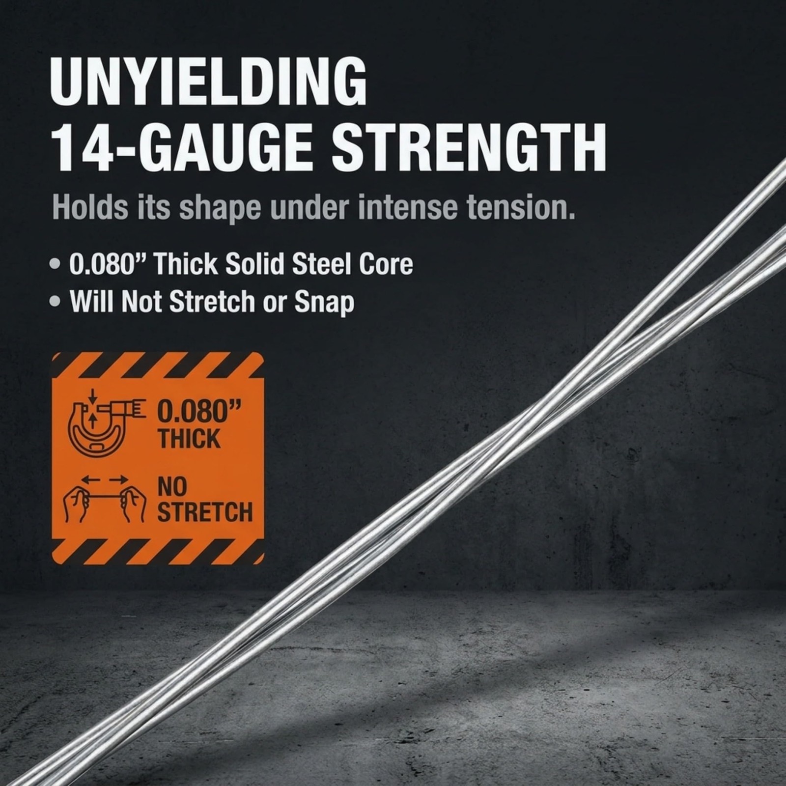 Galvanized Steel Utility Wire 14 Gauge SWG .080 Inch 2.032mm 100 Ft 30.5m Coil