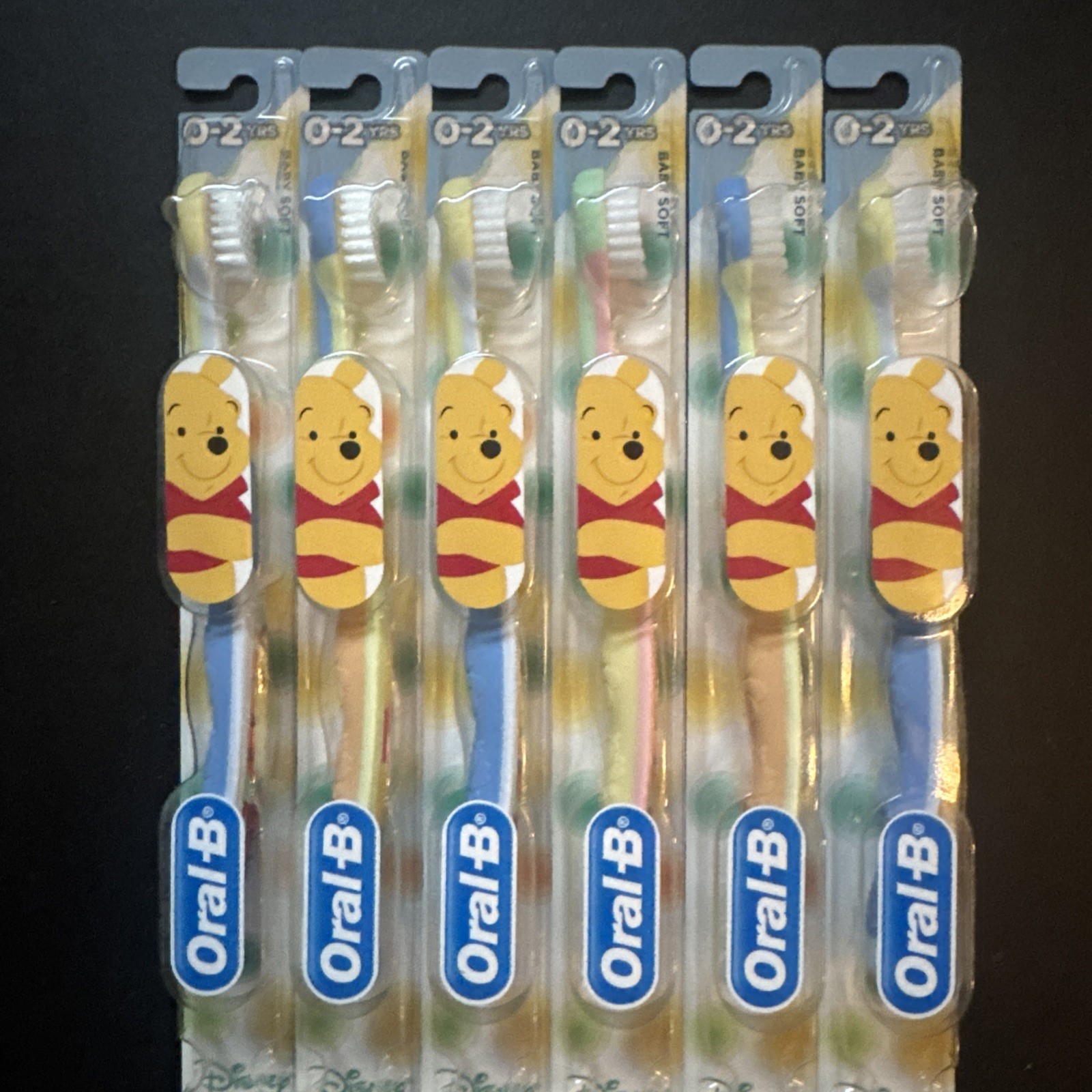 Oral-B baby Disney Winnie the Pooh toothbrushes, 4-24 months, 6 per box