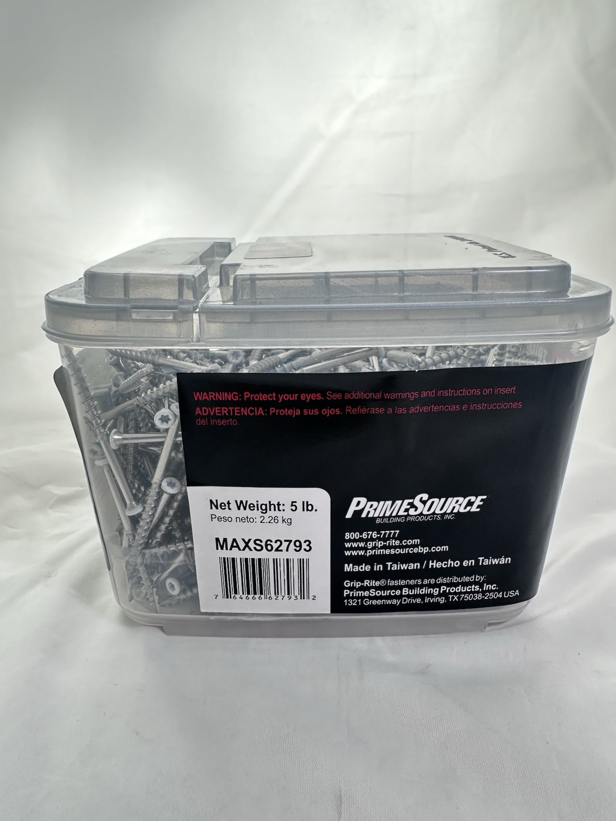 Grip Rite 2-1/4″ x 7 Star Drive Trim Screws 316 Stainless Steel White Head