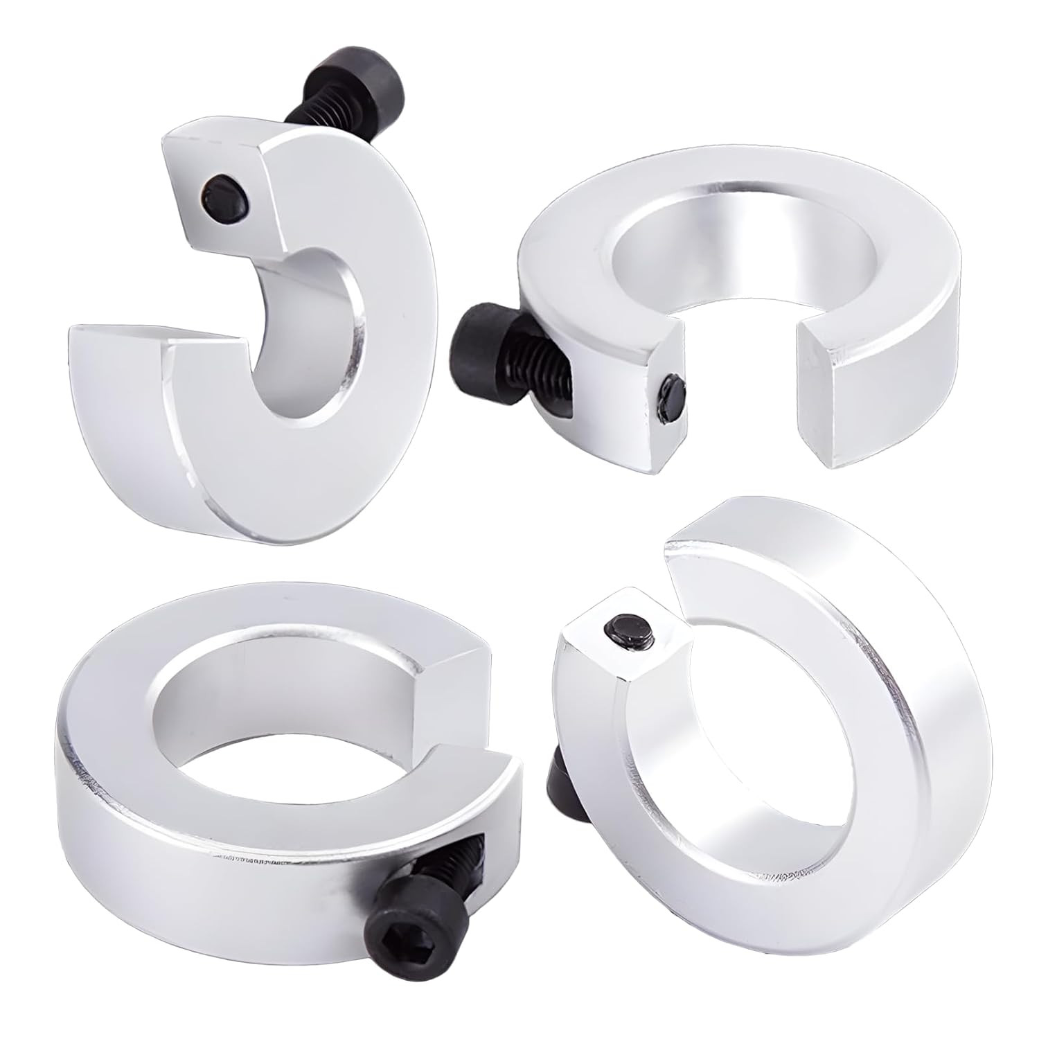 4pcs SBR20 Linear Rail Shaft Stop Collars, Aluminum Alloy Shaft Limit Fixing Rin