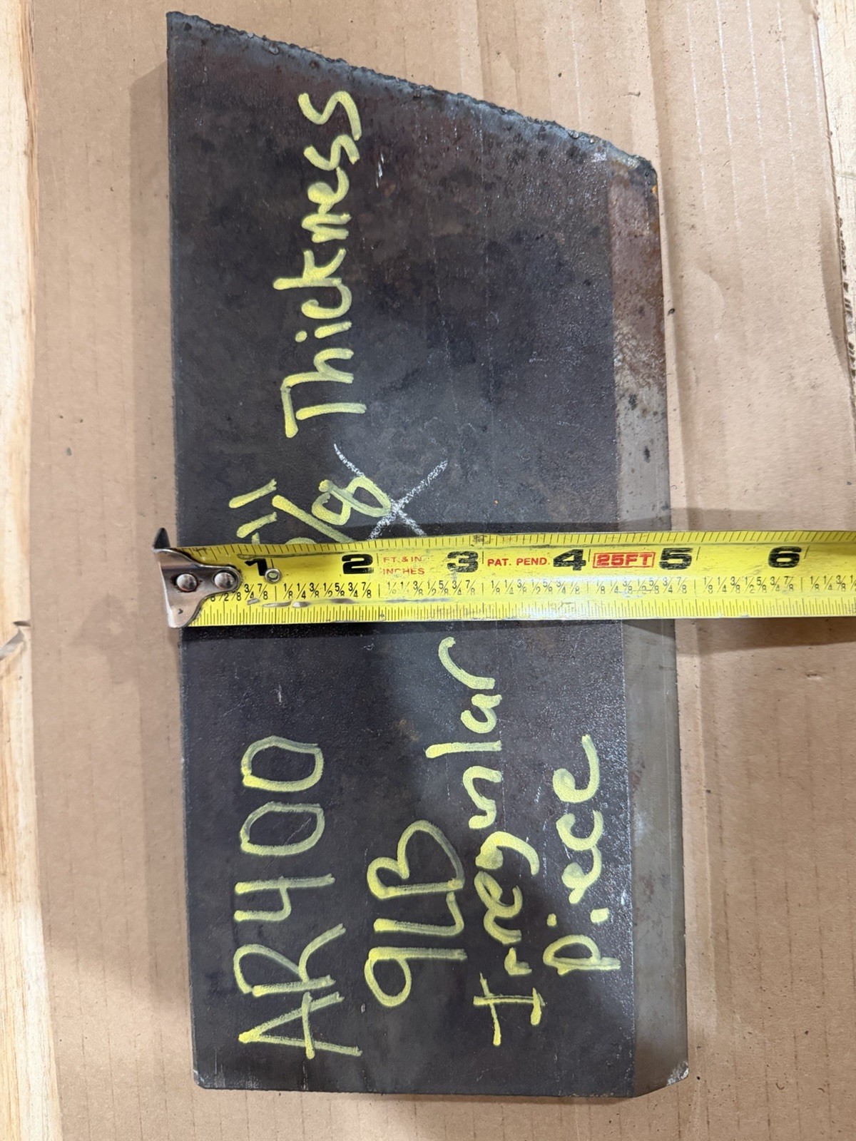 Irregular Piece of Abrasive Resistant Steel Plate – AR400 – 5/8” Thickness