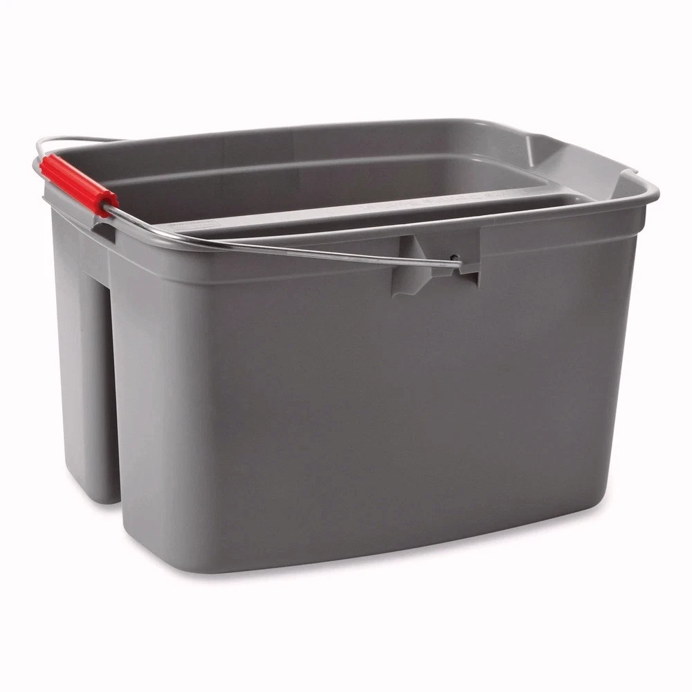 Rubbermaid Commercial 2617GRA 17 qt. Plastic Double Utility Pail – Gray New