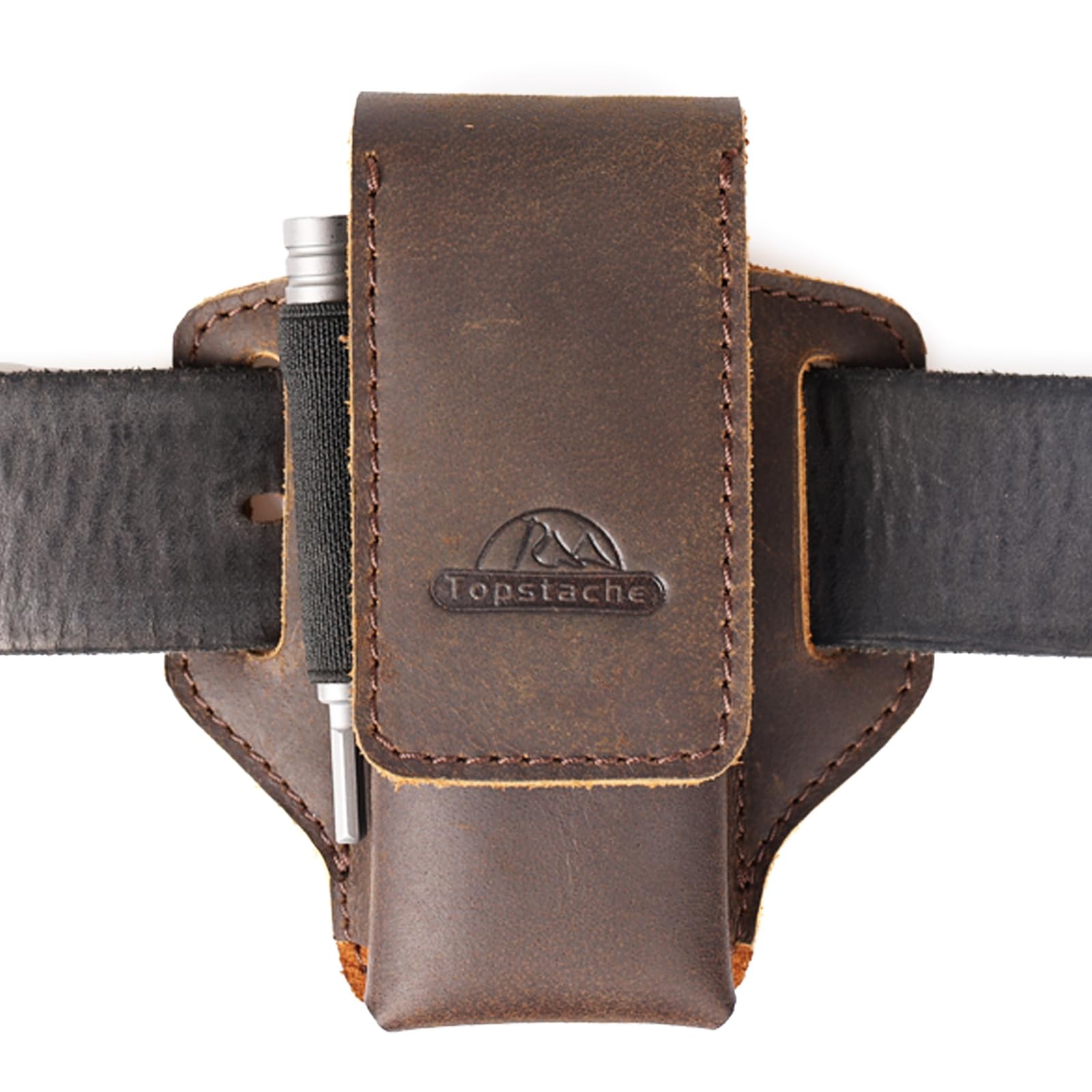 Topstache Leather Multitool Sheath for Belt – Holder – Darkbrown