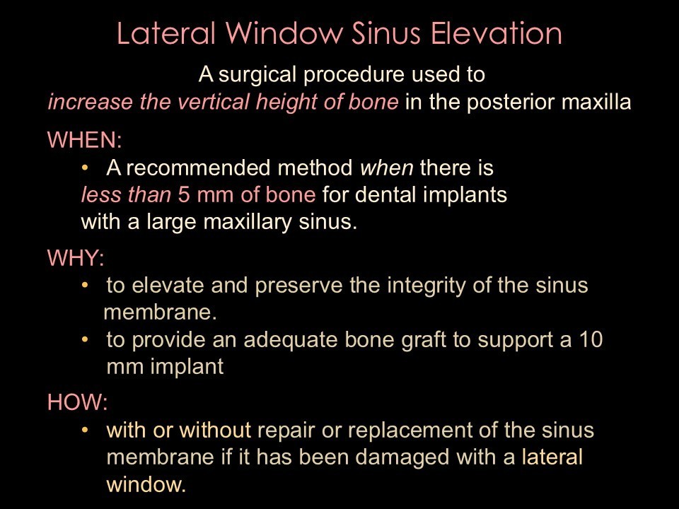 Lateral Window Sinus Elevation Drill Set, with elevator instrument set