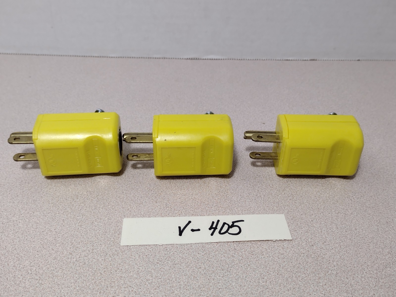 Lot of 3 Male Cord End Pass & Seymour 15A 125V PS5965-YCC20 Yellow (v405)